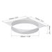 12Inch Duct Connector Flange ABS Plastic Mounting Plate Hose Pipe Adaptor - White