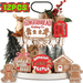 Gingerbread Decor Christmas Tiered Tray Decor Signs Farmhouse Tabletop Decoration for Christmas Party Supplies 12 Pcs