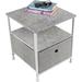 Sorbus Nightstand 1-Drawer Shelf Storage- Bedside Furniture & Accent End Table Chest Wood in Gray | 18.37 H x 15.75 W x 15.75 D in | Wayfair