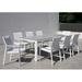 Latitude Run® Cebes Rectangular 8 - Person 87" Long Aluminum Outdoor Dining Set Metal in Gray | 87 W x 39.5 D in | Wayfair