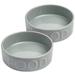 Grey Classic Pet Food Bowl, 1 Cup, Set of 2, Medium, Gray