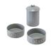 Grey Classic Dog Bowl with Manor Treat Jar, Large, Pack of 3, Gray