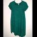 Lularoe Dresses | Lularoe Green Heathered Micro Striped Carly | Color: Green | Size: Xxs