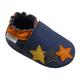 Bemesu Baby Krabbelschuhe Lauflernschuhe Lederpuschen Kinder Hausschuhe aus weichem Leder für Mädchen und Jungen Blau 3 Sterne (S, 0-6 M, EU 18-19)