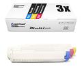 3x Eurotone Toner Cartridge for OKI C822N C822 C822DN C822CDTN replaces 44844613-44844615 Color