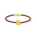 ZHOU LIU FU 24K Solid Gold Bracelet Real Gold Lucky Cat Charm Bracelet Yellow Gold Jewelry Fortune Cat Charm Bracelet for Women Red Bracelets (24K Solid Gold, 17cm /6.69 inch)