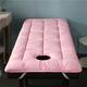 Foldable Bed Mattress Topper for Salon Beauty Massage Mattress Pad with Face Breath Hole Square Head Massage Table Mattress Protector for Spa Bed with Elastic Bands,Pink,70x190cm