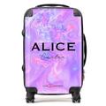 LIVE x MAINTAIN Personalised Suitcase Add Your Initials Name Lightweight TSA Lock 4 Spinner Wheels Hard Case Luggage (Cosmic Purple, Cabin/Carry-on (56cm - 52 L))