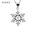 CLUCI – pendentif en forme de flocon de neige pour femmes en argent Sterling 925 925 bijoux fins