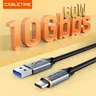 CABLEsmen-Câble USB 3.2 vers USB C 3A 10Gbps PVC transmission rapide des données QC 3.0 60W