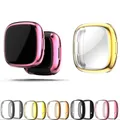 Coque de protection d'écran en verre souple pour Fitbit pour montre connectée Versa 4/3/Sense 2