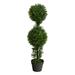 34" Boxwood Double Ball Topiary Artificial Tree (Indoor/Outdoor) - 34