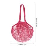 Cotton Mesh Bag, 15x12.2" Long Handle Mesh Net String Grocery Bags