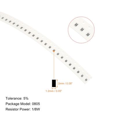 1Set/2000Pcs 0805 Surface Mount Device Resistor Kit 10R-910K 90 Values 1/8W