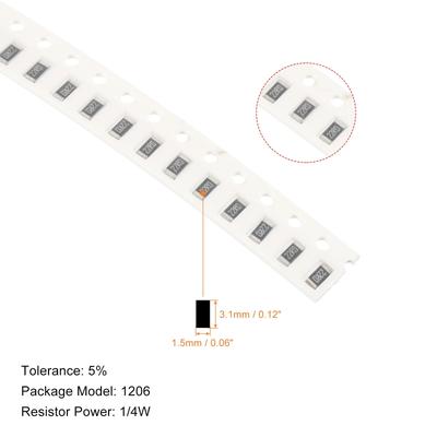 1Set/660Pcs 1206 Surface Mount Device Resistor Kit 1R-1M 90 Values 1/4W