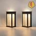 GN109 1000 Lumen 3000K LED Wall Light w/ Seeded Glass, Modren Porch Light, Indoor Outdoor Sconce Wall Lighting Glass/ in Black | Wayfair