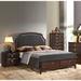 Winston Porter Jlah Queen Panel Bed Wood & /Upholstered/Faux leather in Brown | 58 H x 63 W x 84 D in | Wayfair 9BCD5AF2253C4E2DB3FD5BC9884E8689