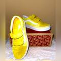 Vans Shoes | Boys “Old Skool V” Velcro Vans | Color: Yellow | Size: 2bb