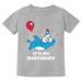 Tstars Boys Unisex Birthday Shark Birthday Party Shirt Funny Humor Graphic Tee Gift Birthday Party Birthday Gift Birthday Shirts for Boy B Day Toddler Kids Graphic T Shirt