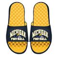 Youth ISlide Navy Michigan Wolverines Football Helmet Slide Sandals