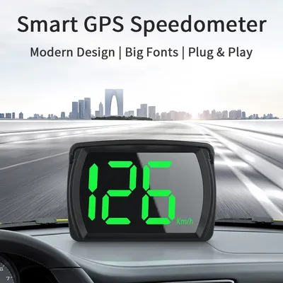 Big Font Plug and Play GPS Car Accessrespiration Head-Up Display HUD for Car Truck Bus 2.8 in