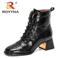 ROYYNA-Bottes de rinçage à lacets pour femmes haute qualité semelle optique bottes hautes pour