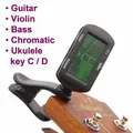 Musedo T-27 minuscule Clip chromatique sur accordeur de guitare basse ou violon numérique