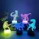 Lampe LED 3D série dinosaures 16 couleurs veilleuse télécommande USB lampe de Table jouets