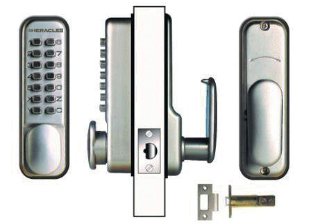 Serrure à code mécanique HCODE à larder pêne demi-tour réversible HERACLES HCODE-E