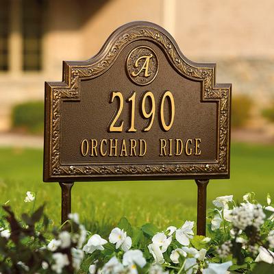 Stratford Personalized Address Plaques - Lawn Plaque, Copper Lawn Plaque, Standard - Frontgate