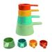 Transpac Ceramic 6.25 In. Stacking Measuring Cups Set Of 4 in Green/Red/Yellow | 6.25 H x 6 W x 4 D in | Wayfair TS00179