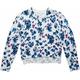 REPLAY Mädchen SG5012 Kurzer Pullover, 010 White Printed Blue Rose, 12A