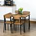 17 Stories 4 - Person Dining Set Wood/Metal in Brown/Gray | 29.5 H x 27.5 W x 43.25 D in | Wayfair 881243647E664D81AE61DEC0C20141DA