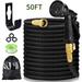 Wehilion 50FT Garden Hose Expandable Water Hose with Durable 3-Layers Latex and 10 Function Nozzle 3/4 Inch Solid Brass Fit Best Choice for Watering and Washing