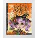 Sheena Pike Art 20x24 White Modern Wood Framed Museum Art Print Titled - I Put a Spell on You - Halloween Hannah