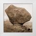 Bell William H. 20x20 White Modern Wood Framed Museum Art Print Titled - Perched Rock Rocker Creek Arizona with sitting man 1872