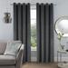 Capreze Blackout Curtain Grommet Drapes UV Protection Window Energy Efficient Thick Solid Panel Deep Gray W:59 x H:71 / 150cm*180cm