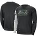 Men's Nike Black/Heather Gray Milwaukee Bucks Courtside Versus Force & Flight Pullover Sweatshirt