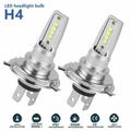 Star Home 2Pcs/Set H4 LED Headlight Bulb White Light Energy Saving 8 LEDs High Brightness Headlamp Bulb for Car