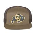 Nike Accessories | Colorado Buffaloes 3d Pvc Patch Snapback 7-Pannel Trucker Hat-Pale Khaki/ Loden | Color: Green/Tan | Size: Os