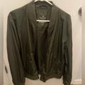 American Eagle Outfitters Jackets & Coats | American Eagle Mens Green Bomber Jacket | Color: Green/Silver | Size: L