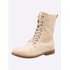 Schnürstiefelette ANDREA CONTI, Damen, Gr. 41, beige (creme), Leder, Glattleder, Rindsleder, modisch, Schuhe, Topseller