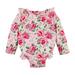 Mud Pie Baby Girls Rose Ruffle Rash Guard /Swimsuit-3-6 Months