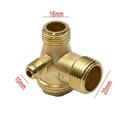 3-Port Zinc Alloy Male Thread Check Valve Connector for Air Compressor 20*16*10