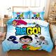 Bed Linen Set Duvet Cover Set with Pillowcase for Children Anime Bedding Sets for Boys and Girls (Double,11)