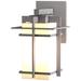 Tourou Coastal Burnished Steel Downlight Outdoor Sconce With Opal Glass
