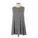 See You Monday Casual Dress: Black Stripes Dresses - Women's Size Small