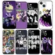 Coque de téléphone en silicone noir pour Apple iPhone Dark Villains 15 14 13 12 11 Pro Max