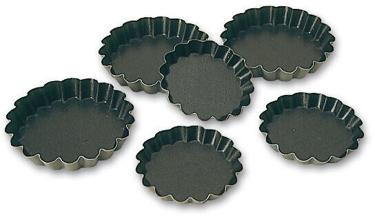 Matfer Exopan 12 geriffelte, runde Törtchenformen, 10 cm (332658) Image