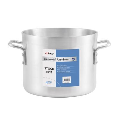 Winco ALST-50 50 qt Aluminum Stock Pot, 15.8" x 15.2", 4 mm. Thick